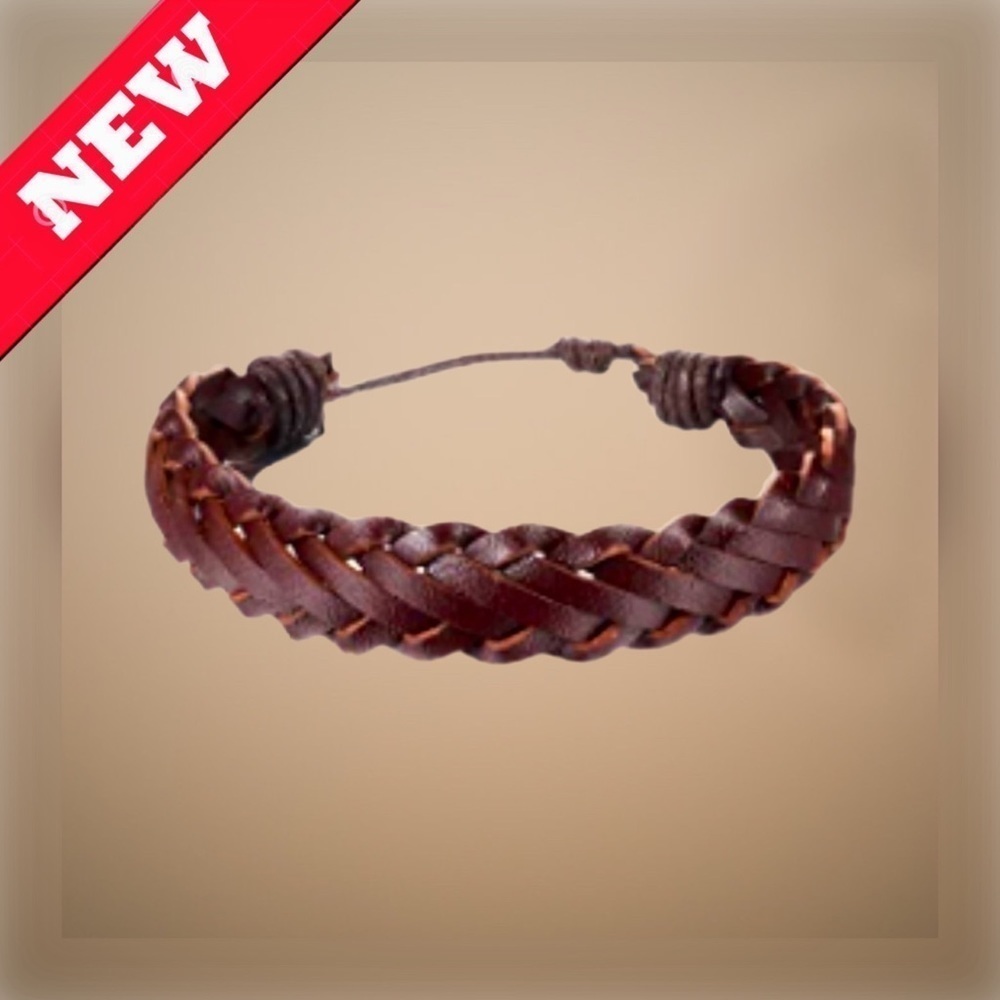 🆕 SALIMUE || Men/Women 8.5” Handmade Adjustable Leather Cuff Bracelet-
